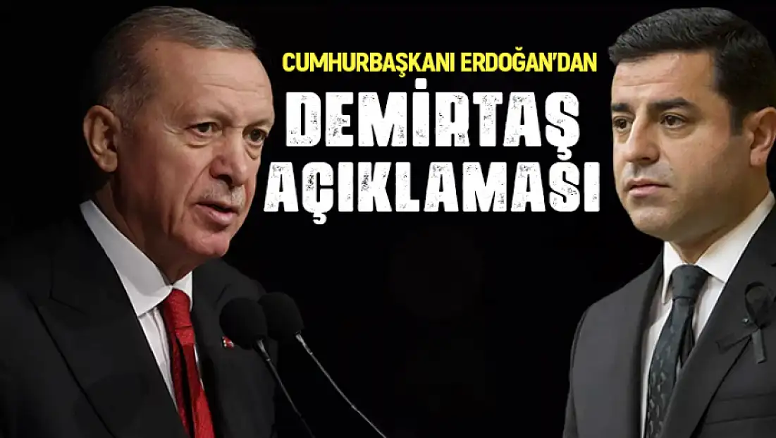 Cumhurbaşkanı Erdoğan'dan Selahattin Demirtaş’ın tahliyesine yönelik açıklama
