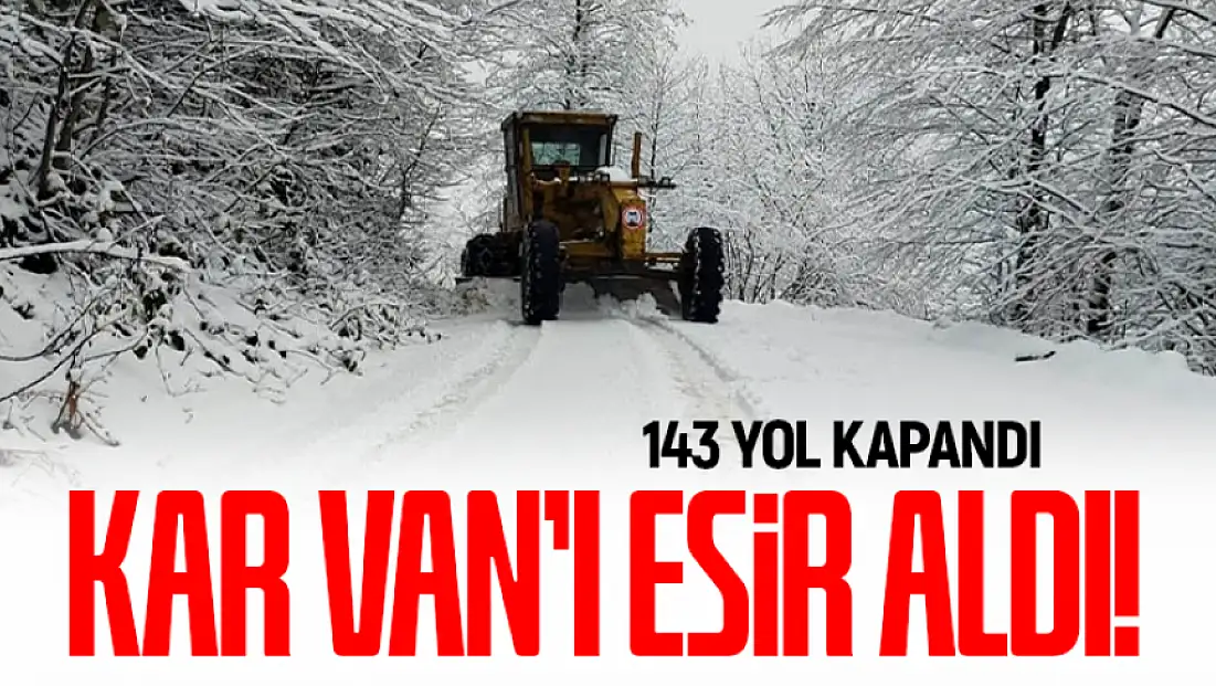 Kar Van'ı yeniden esir aldı! 143 yol ulaşıma kapandı