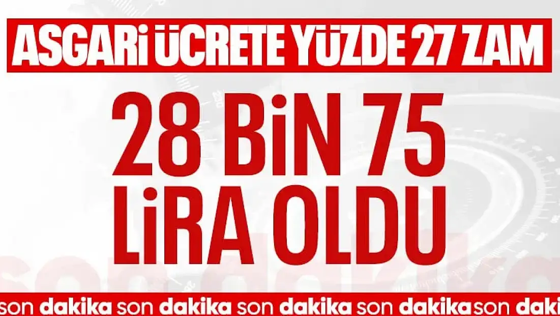 SON DAKİKA! 2026 yılı asgari ücreti belli oldu