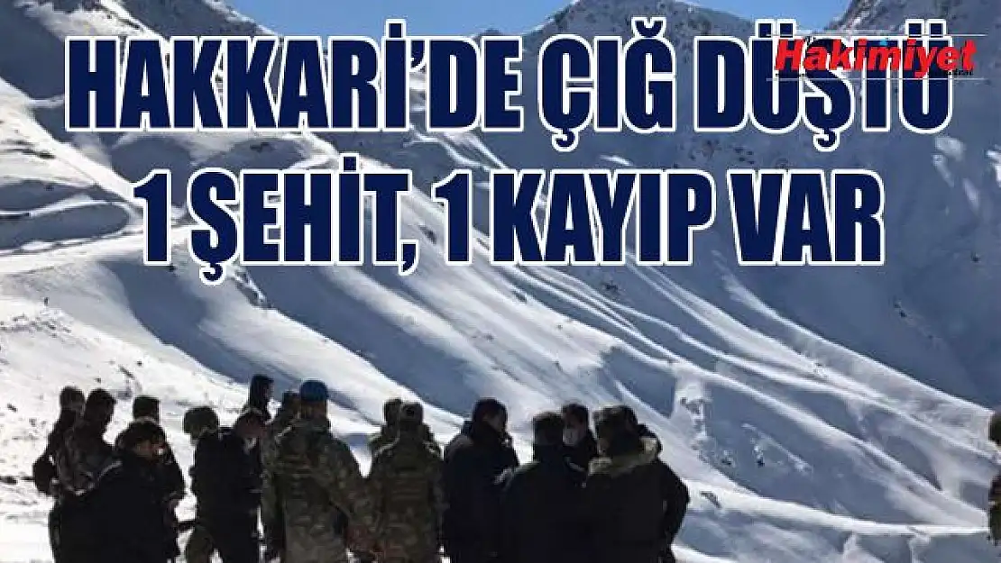 Hakkari'de çığ düştü, şehit ve kayıp askerler var!