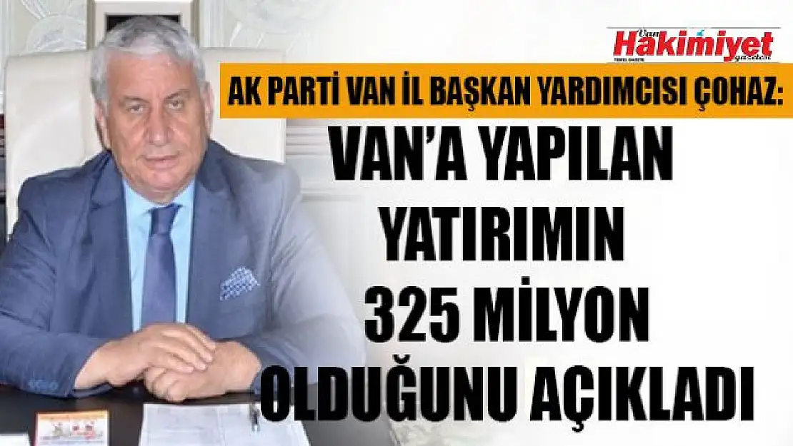 AK Parti İl Başkan Yardımcısı Abdurrahman Çohaz'dan desteklerle ilgili açıklama geldi