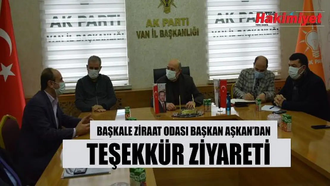 Başkale Ziraat Odası'ndan AK Parti'ye teşekkür ziyareti