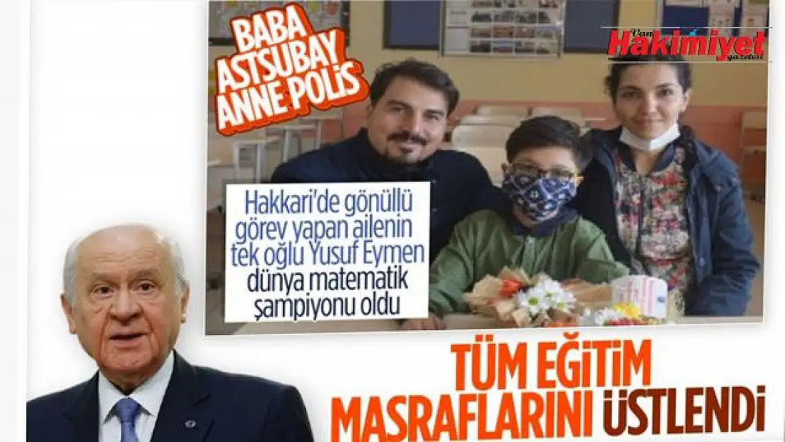 Devlet Bahçeli, matematik şampiyonu Yusuf Eymen'i tebrik etti