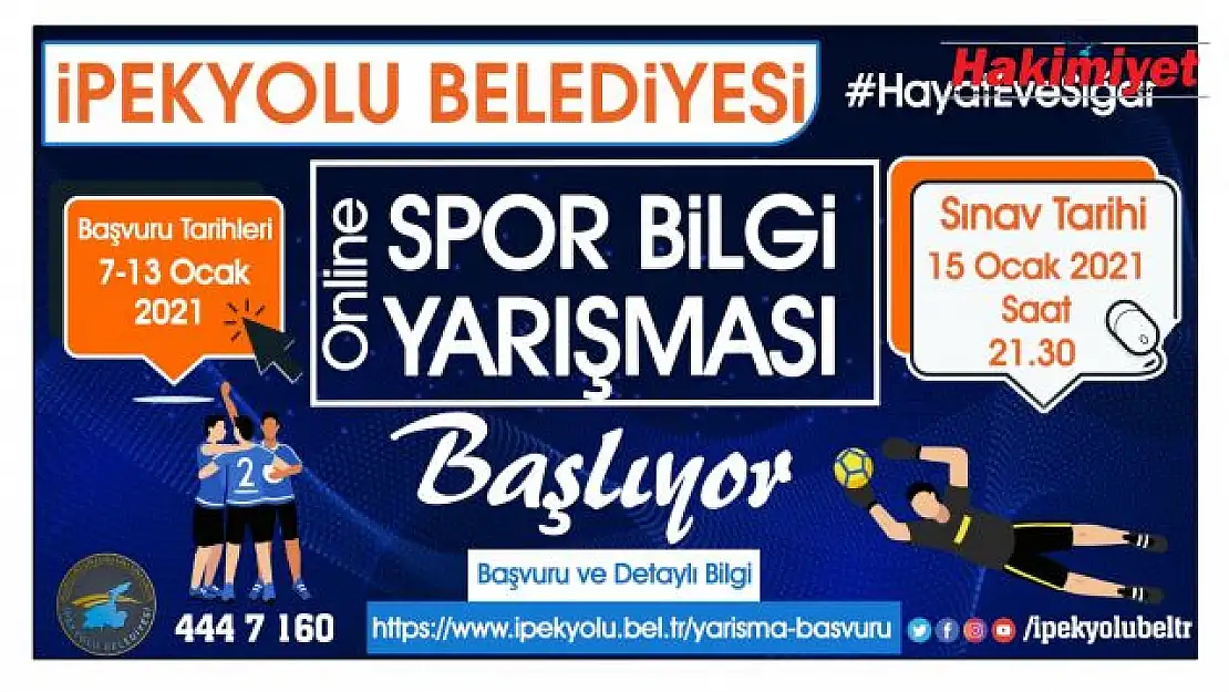 İpekyolu  Belediyesi tarafından online spor bilgi yarışması düzenlenecek!