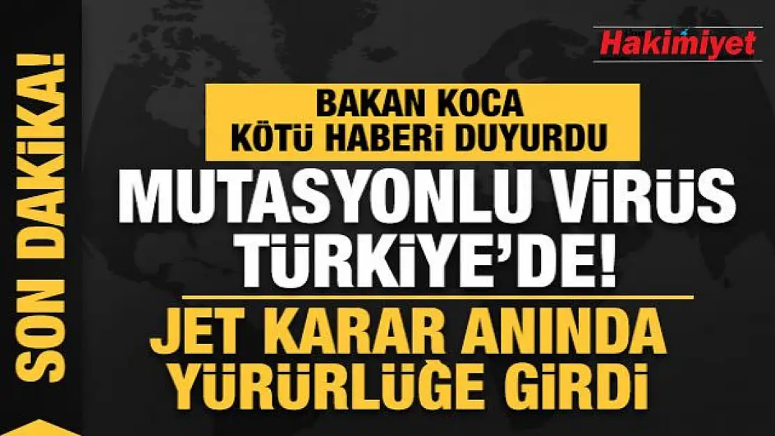 Son Dakika... Mutasyonlu virüs Türkiye'ye sıçradı!