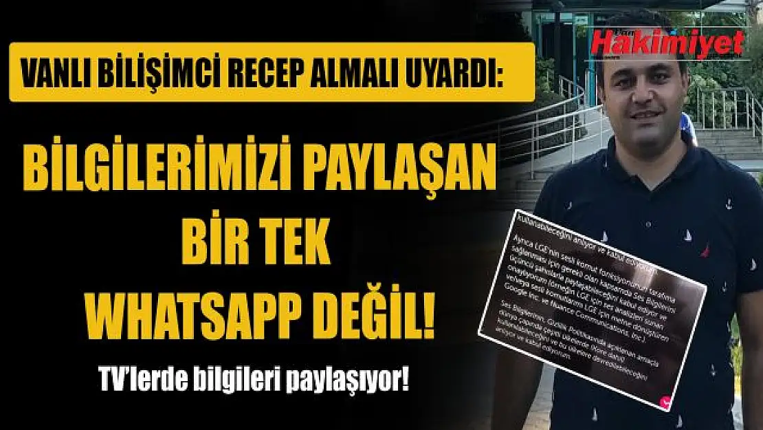 Vanlı bilişimci sosyal medya uygulamalarının kişisel verileri kullanma kararları ile ilgili konuştu.