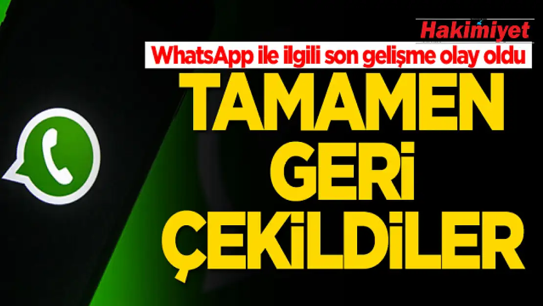 WhatsApp'a kötü haber! Geri çekildiler...