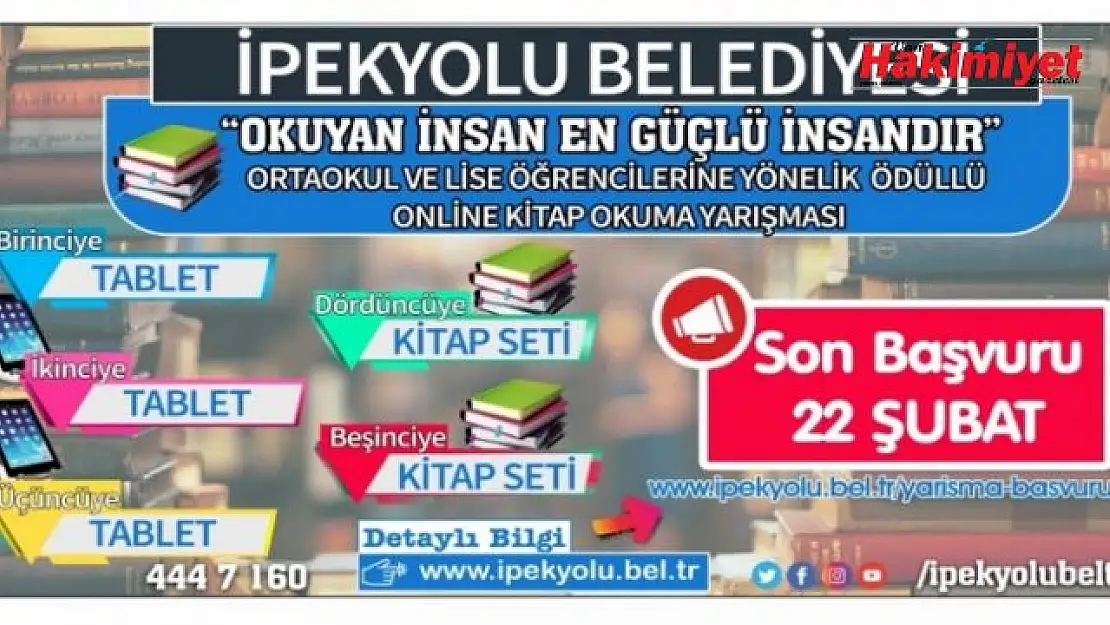 İpekyolu Belediyesi'den tablet ödüllü okuma yarışması!