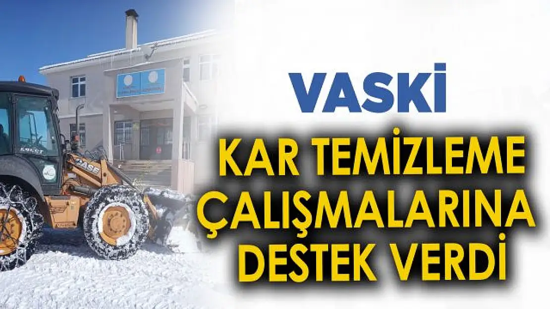 VASKİ köylerde eğitim öğretime başlayacak okullarda kar temizliği yaptı