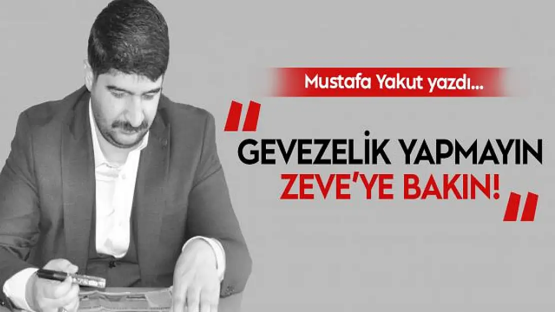 Mustafa Yakut yazdı... Gevezelik yapmayın, Zeve'ye bakın!