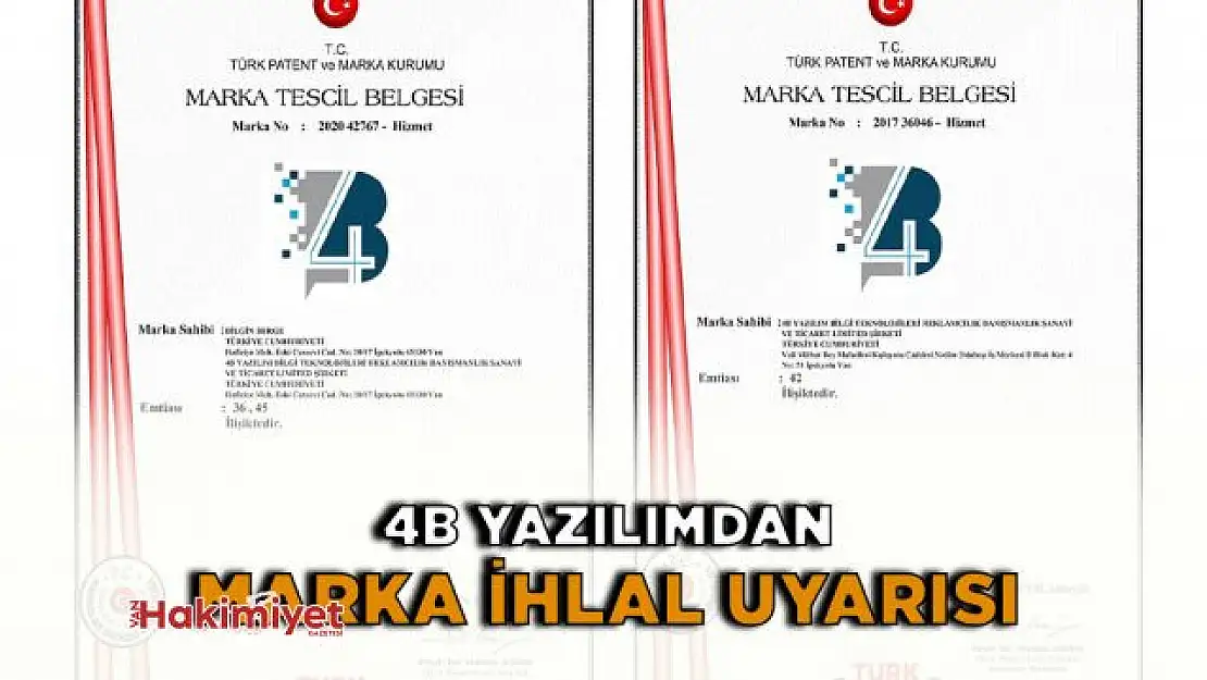 4B'den marka ihlal uyarısı