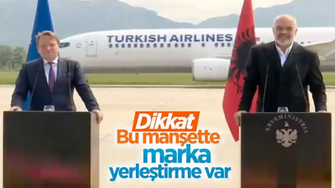 Arnavutluk'ta düzenlenen basın toplantısında THY arası