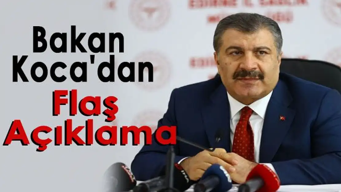 Bakan Koca'dan flaş açıklama: Yazın başlıyoruz