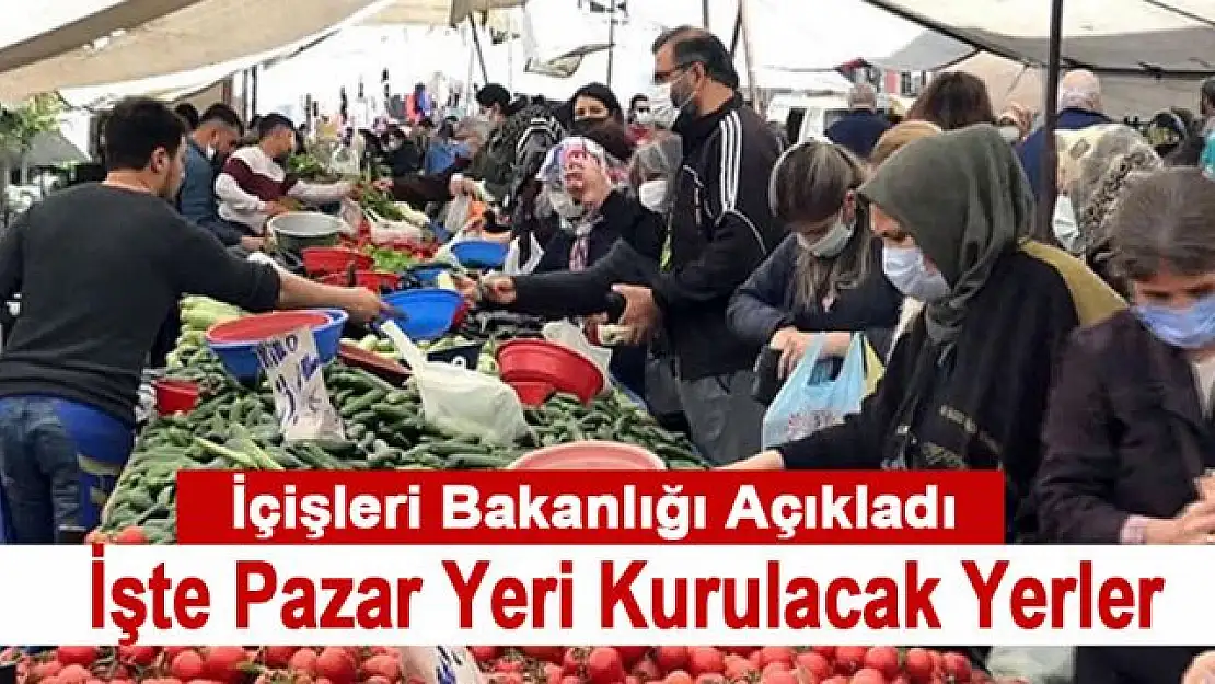 Cumartesi günü pazar yeri kurulacak mahalleler belirlendi