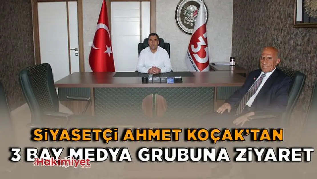 Cumhurbaşkanı sevdalısı siyasetçi Koçak'tan 3 Bay Medya Grubuna ziyaret