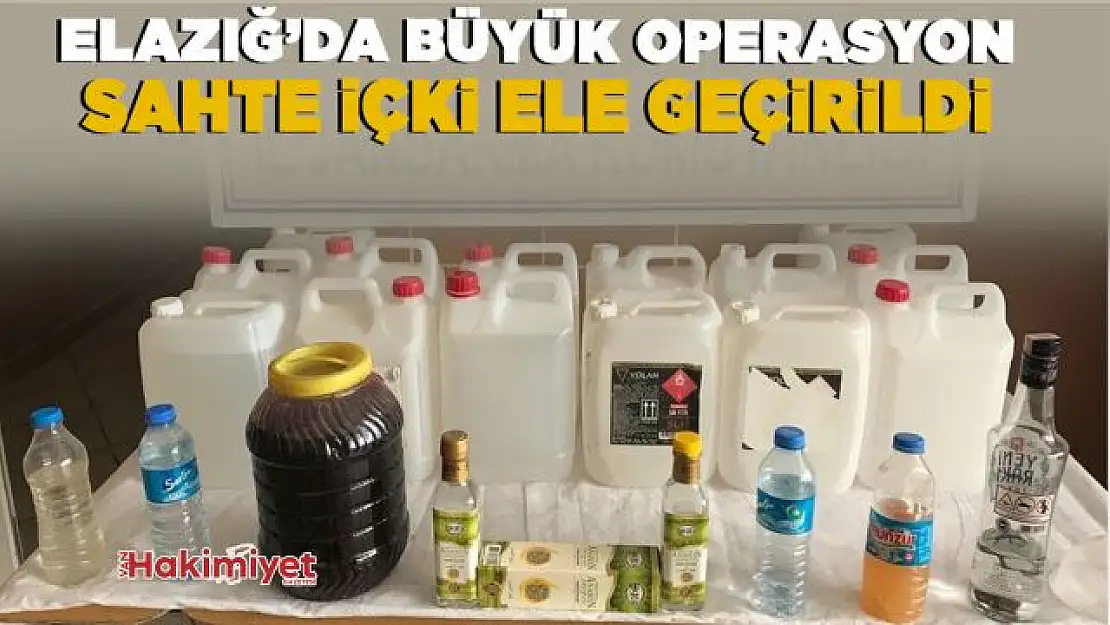 Elazığ'da sahte içki ele geçirildi: 2 gözaltı