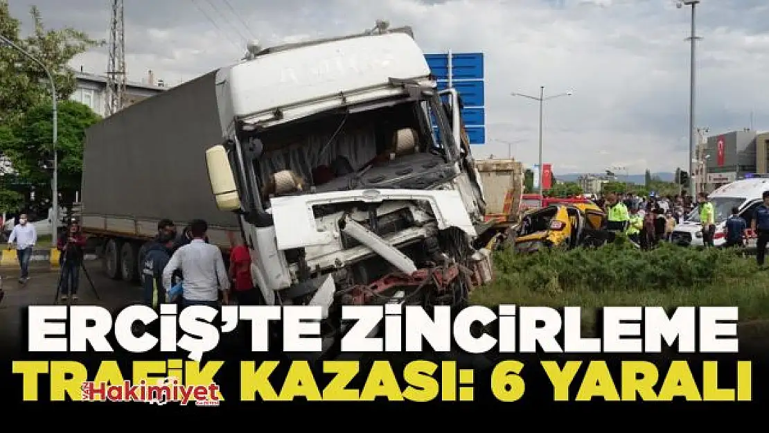 Erciş'te zincirleme trafik kazası: 6 yaralı