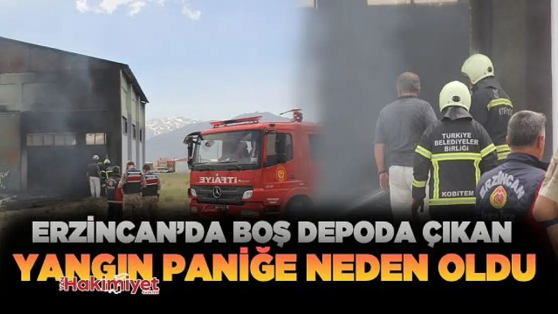 Erzincan'da boş depoda çıkan yangın paniğe sebep oldu