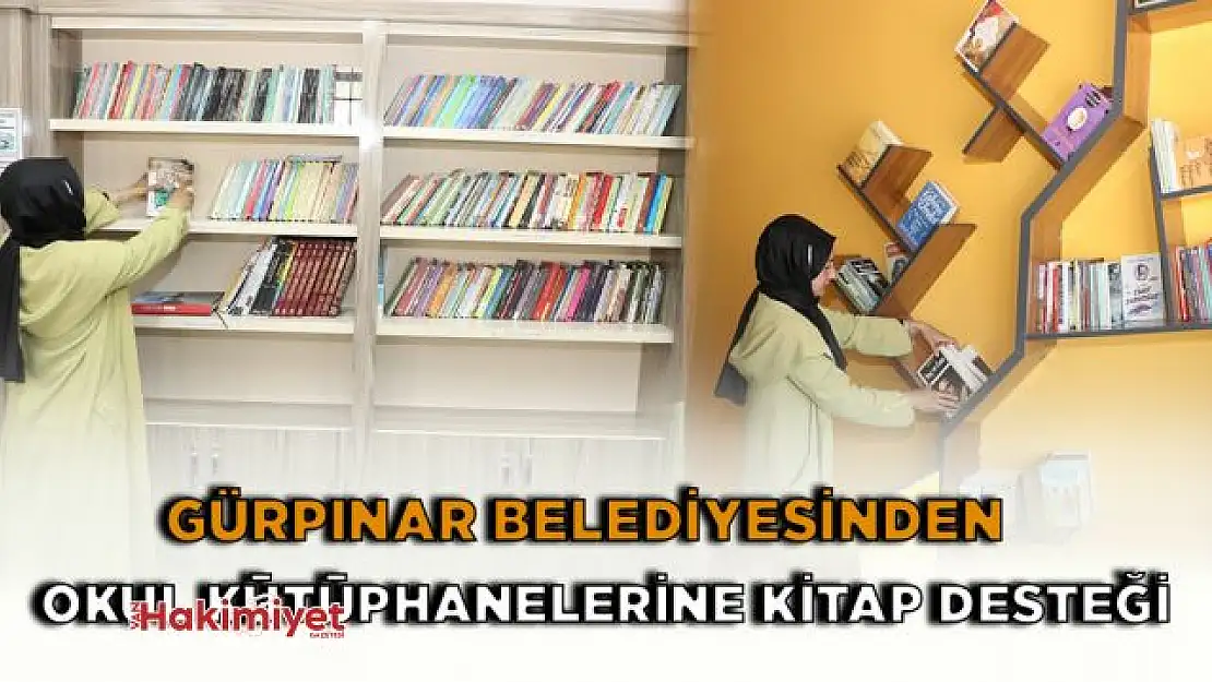 Gürpınar Belediyesinden okul kütüphanelerine kitap desteği