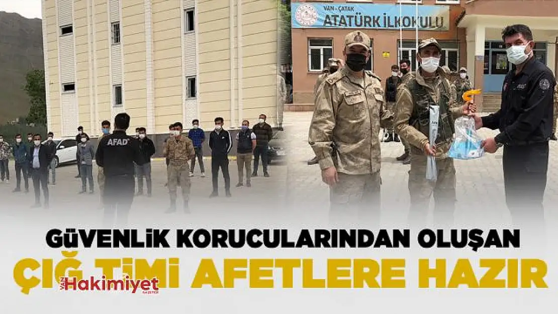 Güvenlik korucularından oluşan çığ timi afetlere hazır