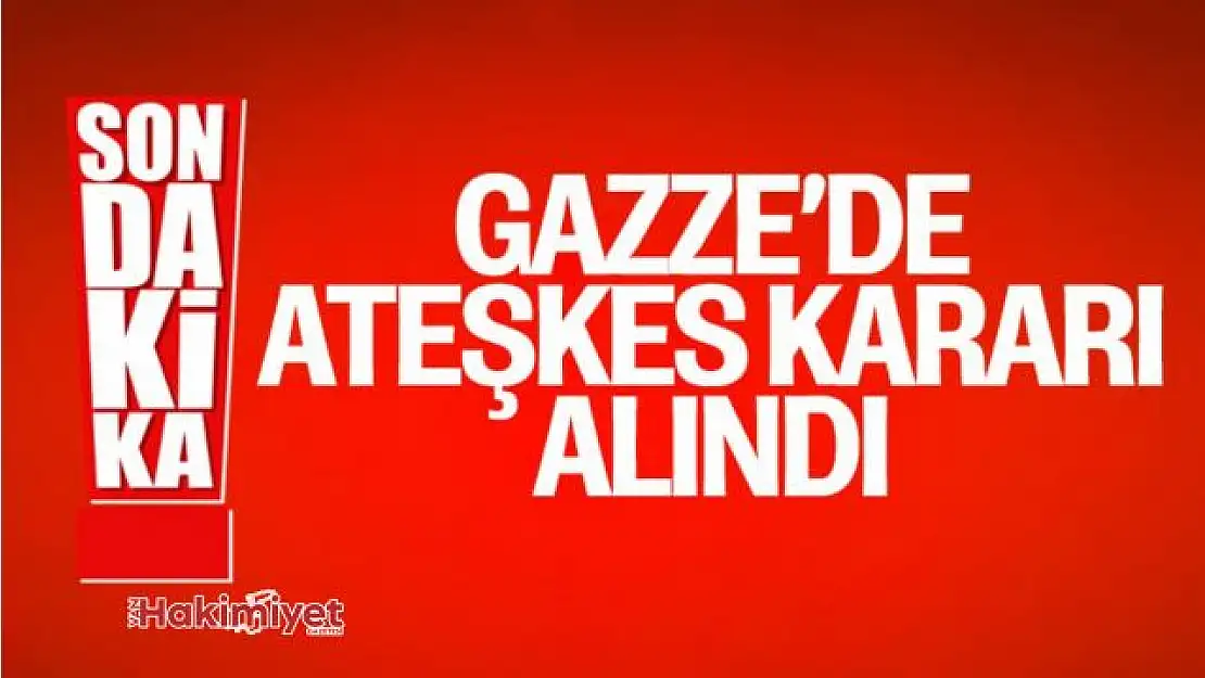 İsrail'den Gazze'de ateşkes kararı