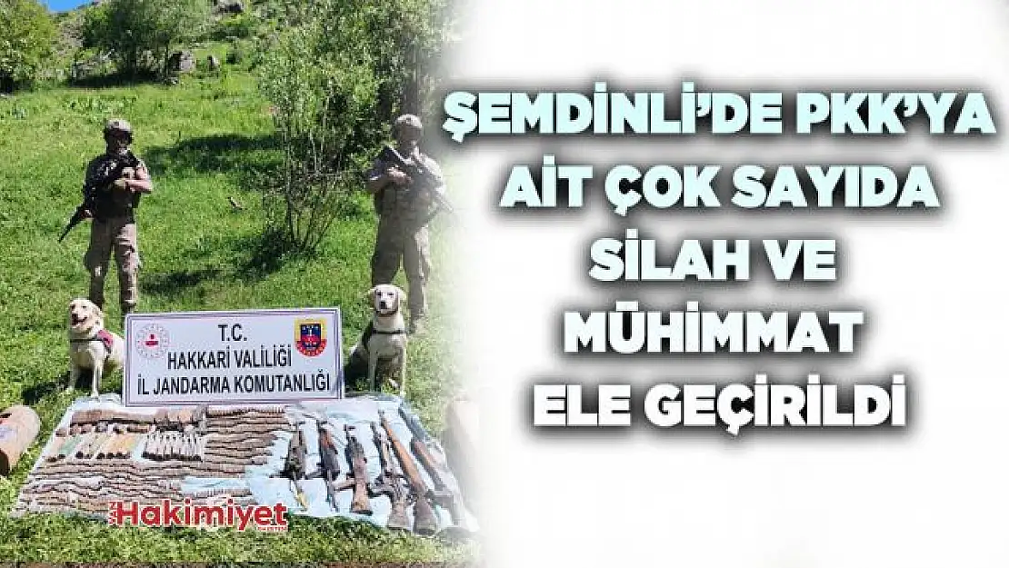 Şemdinli'de PKK'ya ait çok sayıda silah ve mühimmat ele geçirildi