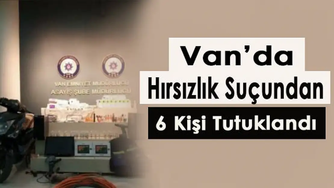 Van'da hırsızlık suçundan 6 kişi tutuklandı