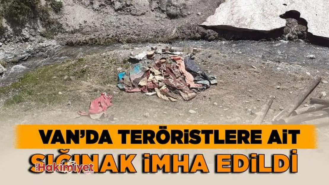 Van'da teröristlere ait sığınak imha edildi