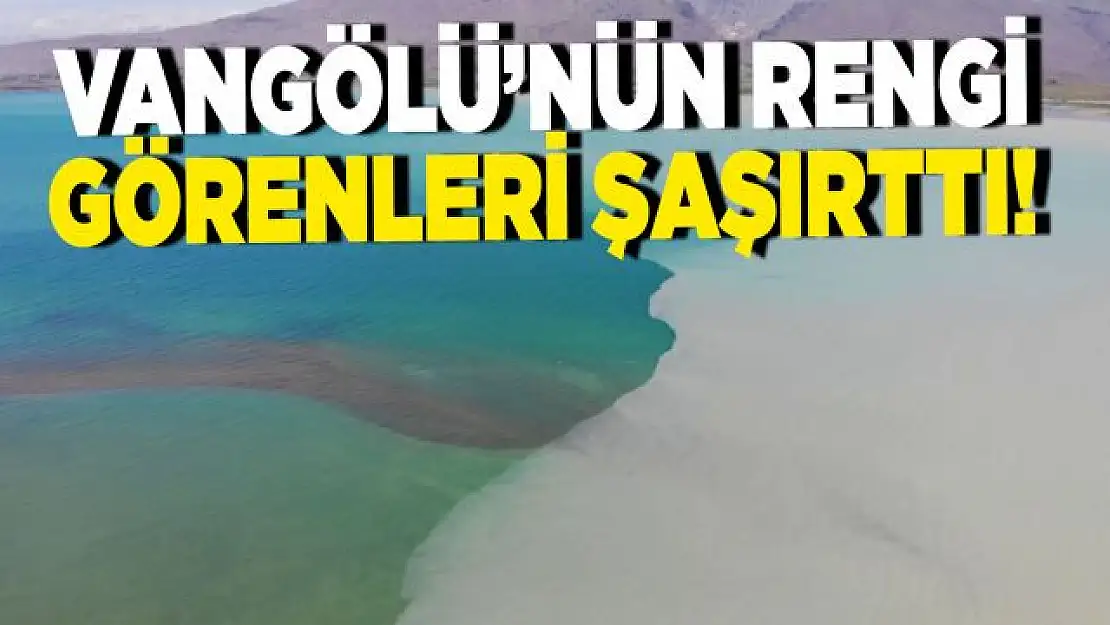 Van'da yağış sonrası Van Gölü'nün rengi değişti