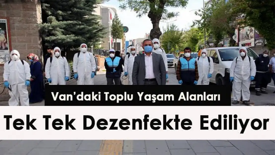 Van'daki toplu yaşam alanları tek tek dezenfekte ediliyor