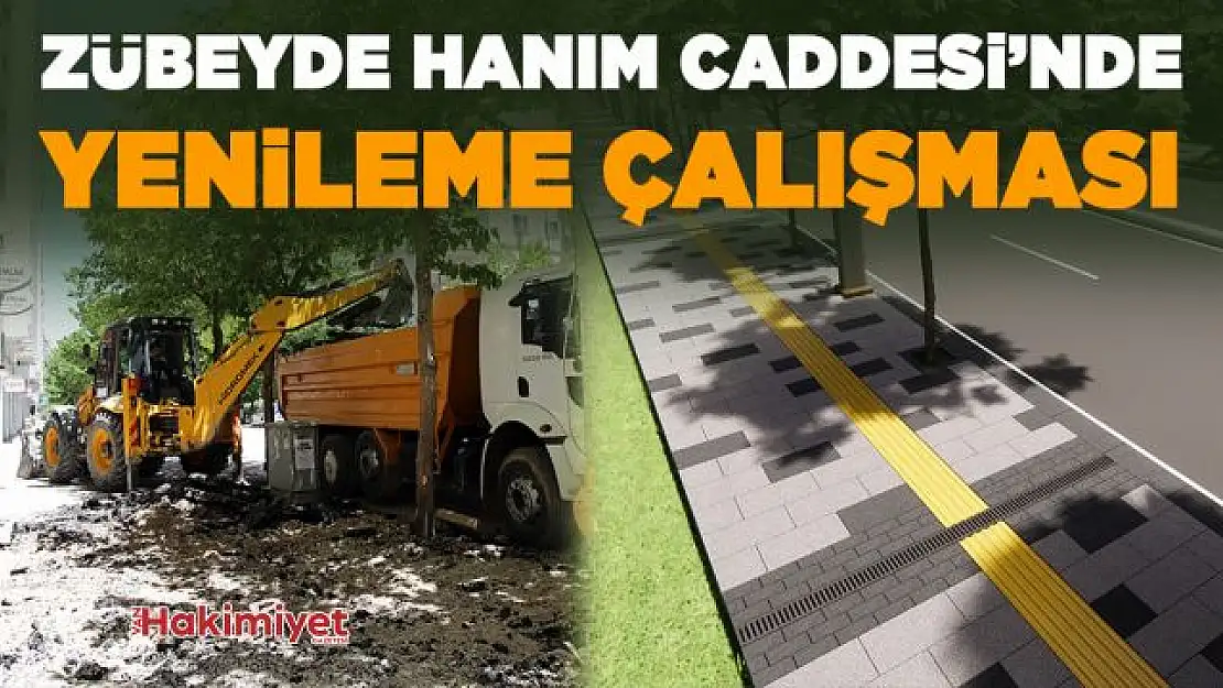 Zübeyde Hanım Caddesi'nde yenileme çalışması