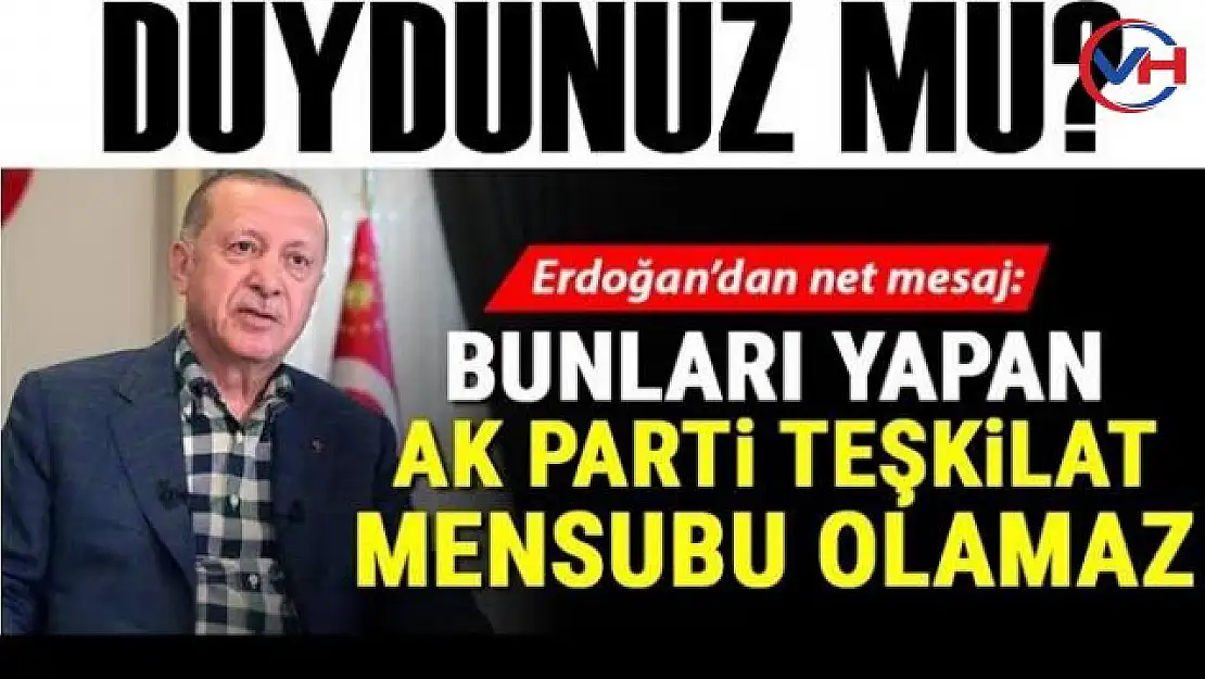 Cumhurbaşkanı Erdoğan, AK Parti teşkilatlarını uyardı! Kibirlenmeyin..