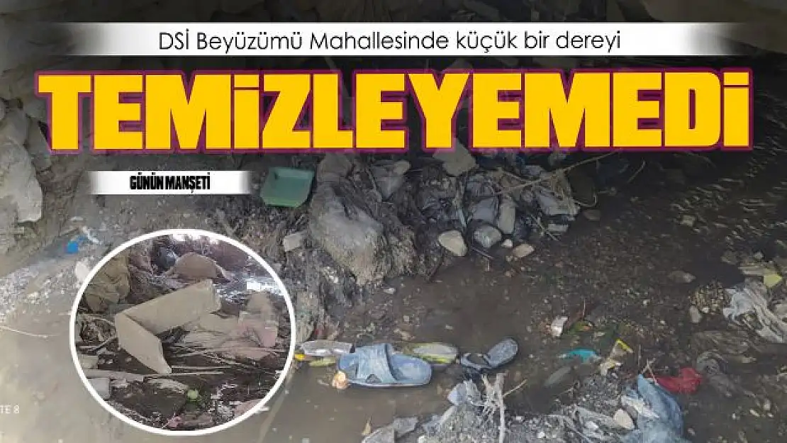 DSİ, Beyüzümü mahallesinde dereyi temizleyemedi