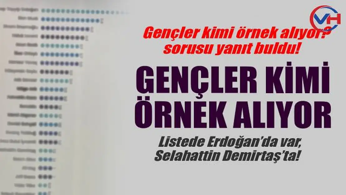 Gençler kimi örnek alıyorsunuz? diye soruldu! Sonuç yine şaşırtmadı