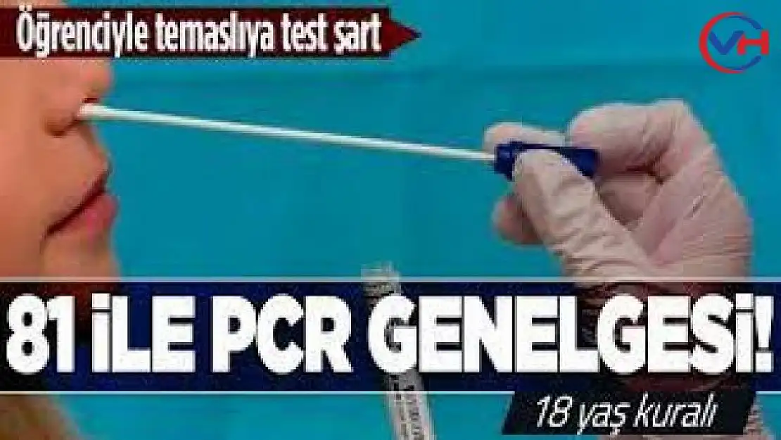 İçişleri'nden 81 ile PCR testi genelgesi!