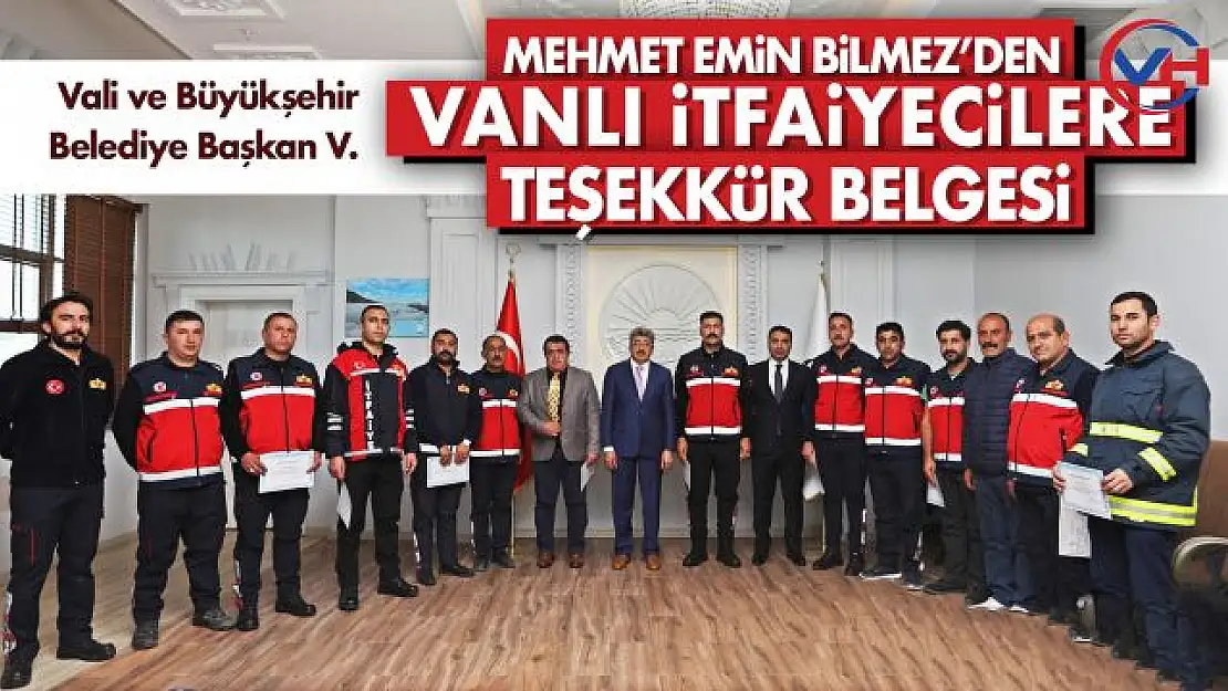 Vanlı itfaiyecilere başarı belgesi verildi