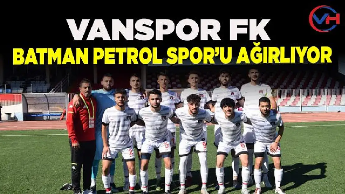 Vanspor U19 takımı, Batman Petrolspor'u konuk ediyor