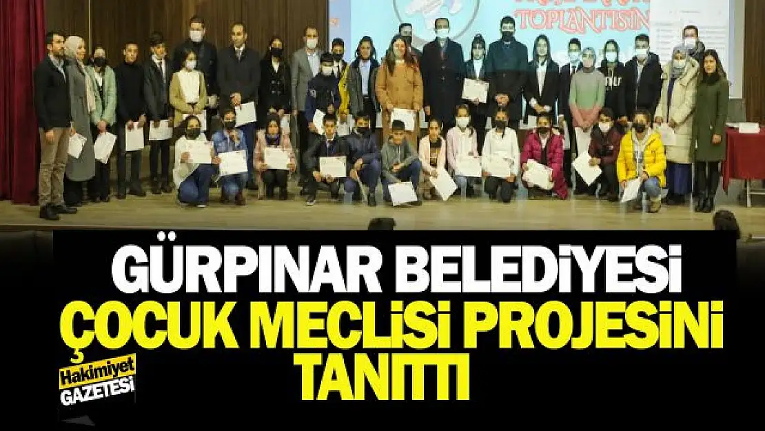 Gürpınar Belediyesi, Çocuk Meclisi proje tanıtım toplantısı düzenledi