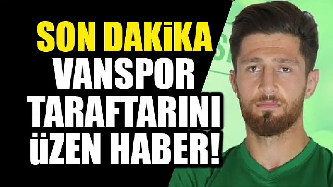 Vanspor, Medeni Bingöl ile anlaşamadı!