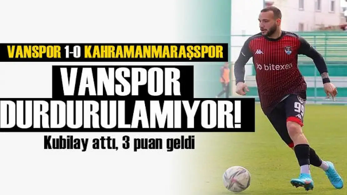 Vanspor, Kahramanmaraşspor'u 1-0 mağlup etti