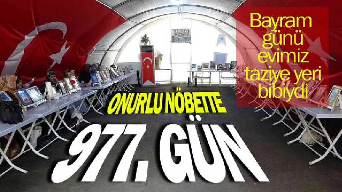 Diyarbakır'da evlat nöbeti 977'nci gününde