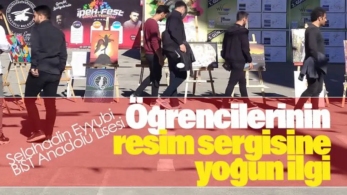 Van Selahaddin Eyyubi Lisesi öğrencilerinin açtığı resim sergisine yoğun ilgi