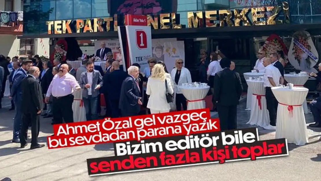 Ahmet Özal partisinin genel merkezini az sayıda kişiyle açtı