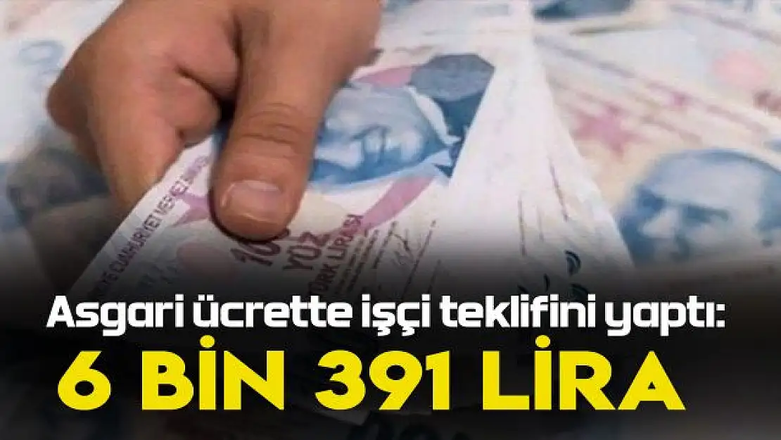 Asgari ücrette işçi teklifini yaptı: 6 bin 391 lira