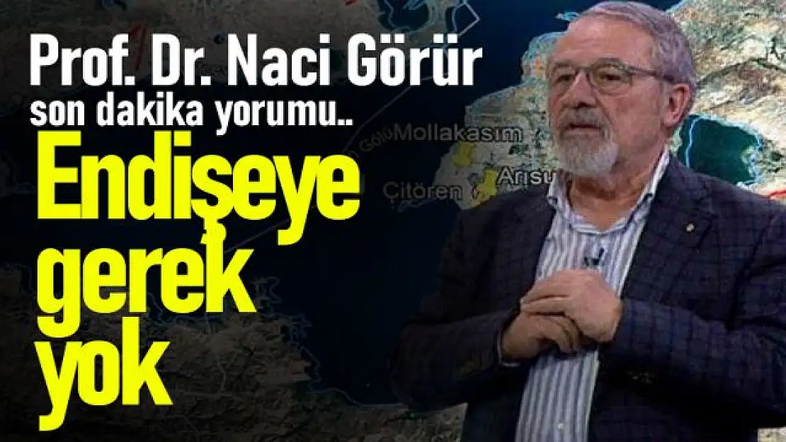 Prof. Dr. Naci Görür, Van depremi hakkında konuştu