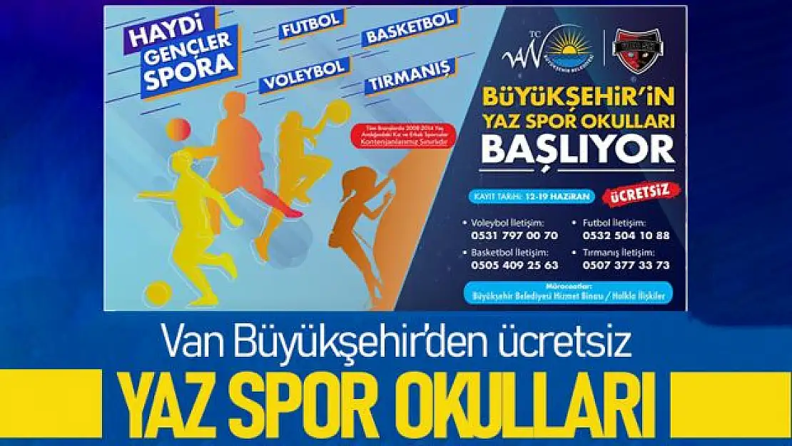 Van Büyükşehir'in 'ücretsiz yaz spor okulları' açılıyor