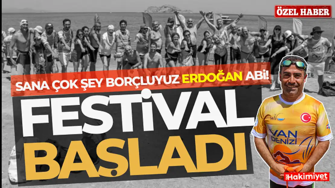 1. Van Denizi Yüzme Festivali başladı