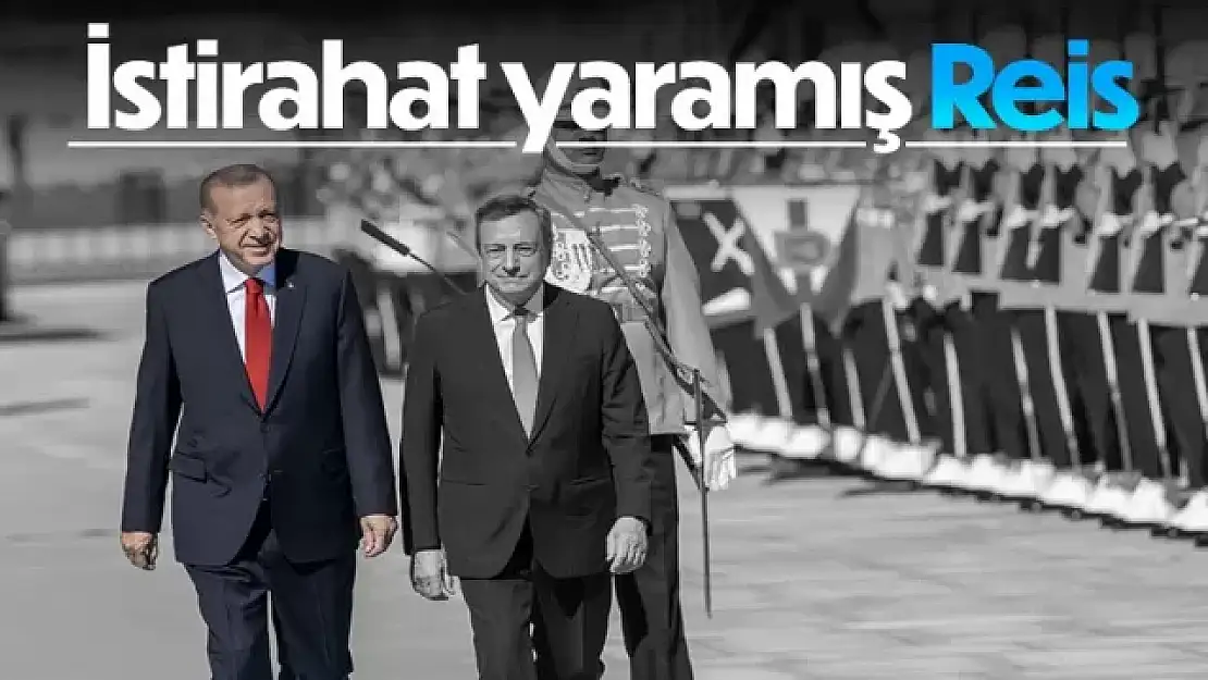 Cumhurbaşkanı Erdoğan, İtalya Başbakanı Draghi'yi karşıladı