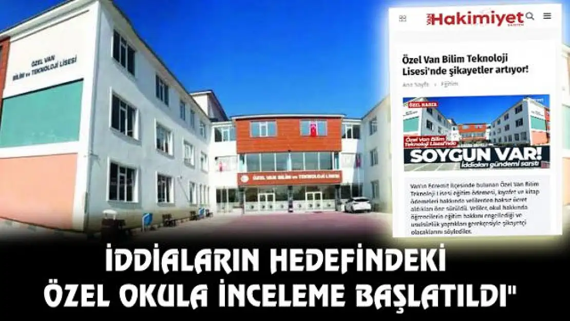 Milli Eğitim'den özel okula inceleme