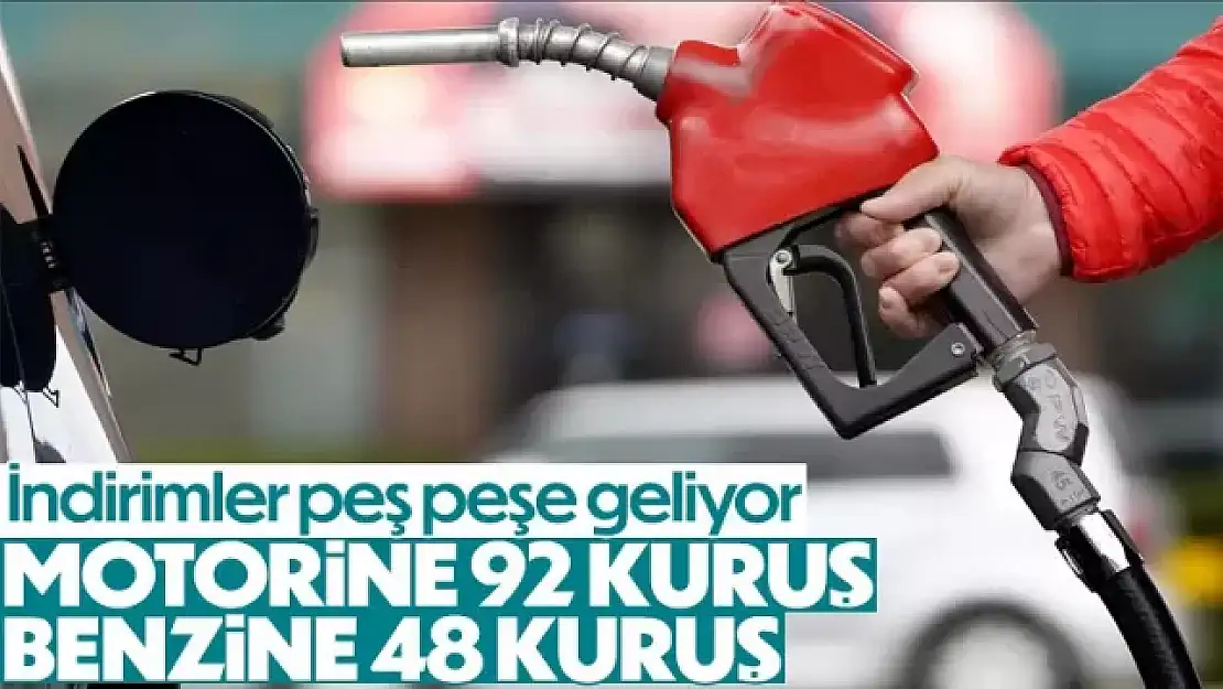 Motorinin ardından benzine de indirim yolda